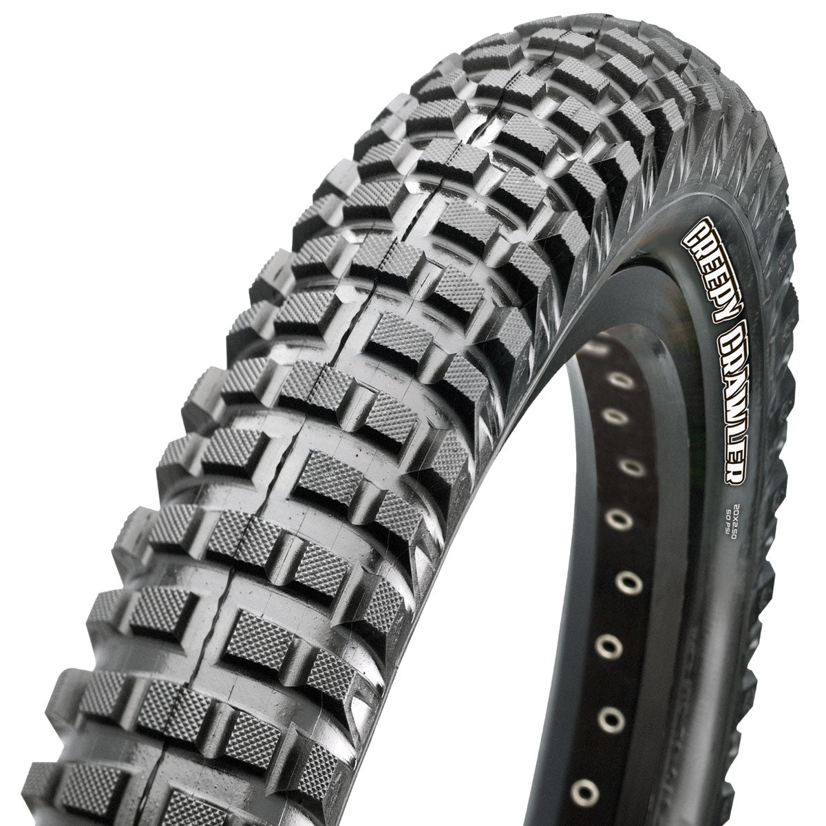 Maxxis Creepy Crawler Front Tyre - Wirebead - Single Ply - 42a Super Tacky - 2.0 Inch - 20 Inch
