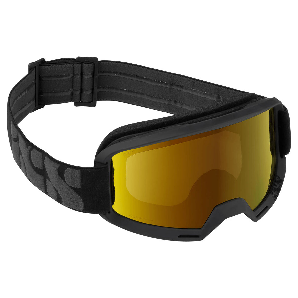 iXS Hack Goggles - One Size Fits Most - Black - Mirror Gold Lens