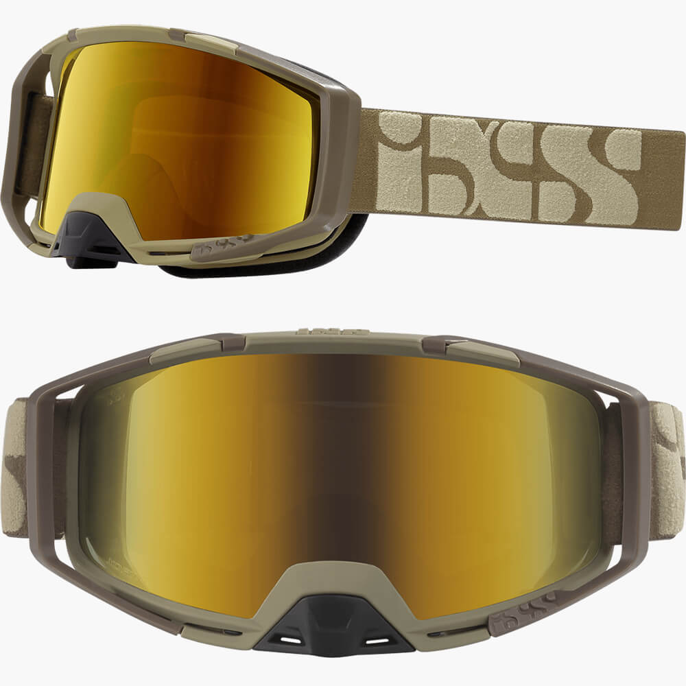 iXS Trigger Goggles - Camel - Mirror Gold Lens