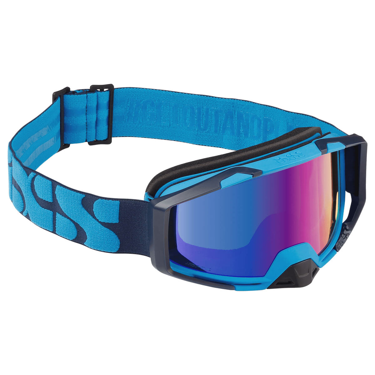 iXS Trigger Goggles - Racing Blue - Mirror Cobalt Lens