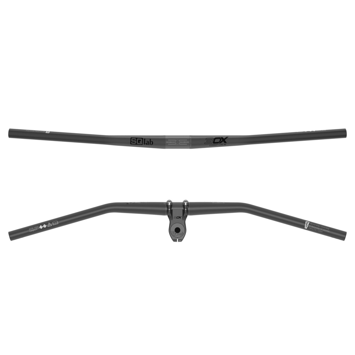 SQLab 3OX Carbon Bar - 31.8mm - 780mm - 15mm - Black - 16 Degree Backsweep