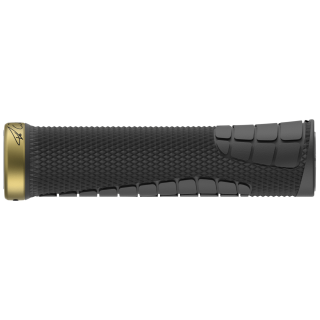 SQLab 7OX Lock On Grips - Black With Gold Clamps - Fabio Wibmer Signature - Small - Single Lock On Grips