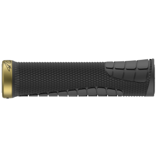 SQLab 7OX Lock On Grips - Black With Gold Clamps - Fabio Wibmer Signature - Medium - Single Lock On Grips